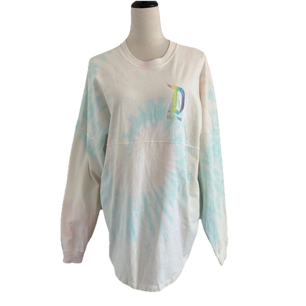 Disneyland Resort Spirit Jersey Adult Small Cream Tie Dye Disney Parks Casual